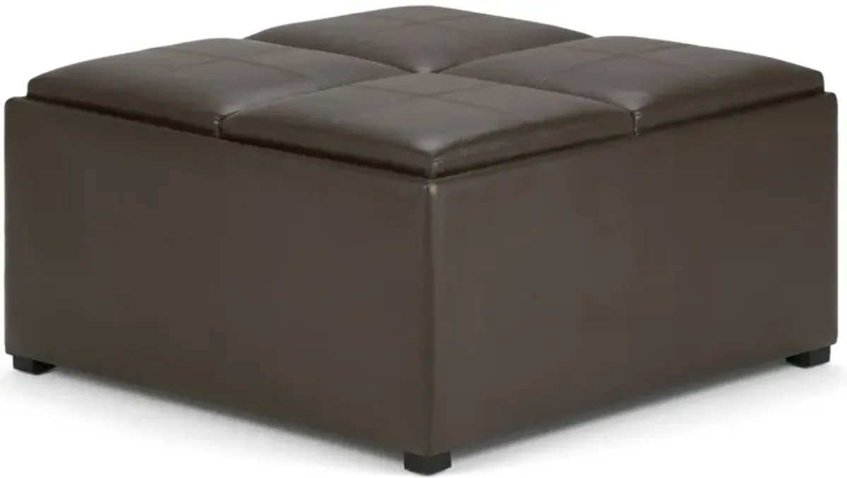 Avalon - Square Coffee Table, Storage Ottoman