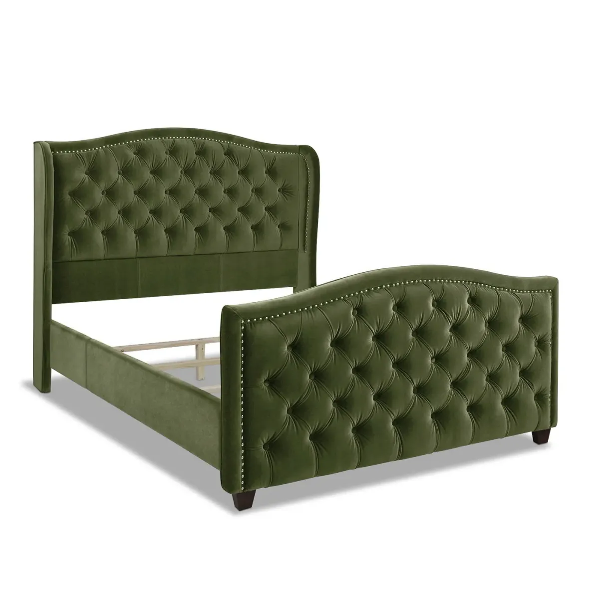 Marcella - Upholstered Shelter Headboard Bed Set