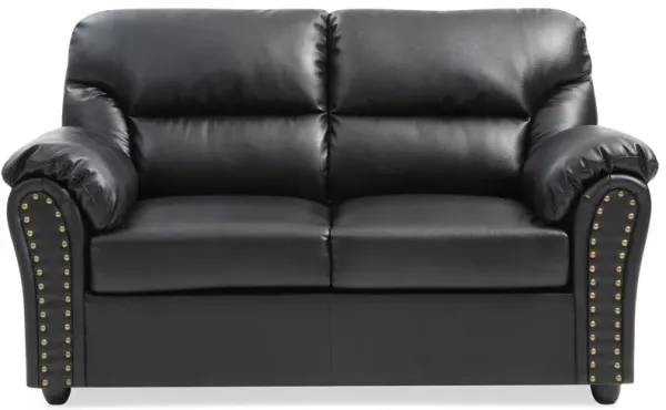 Chic Padded Love Seat For Modern Living - Black