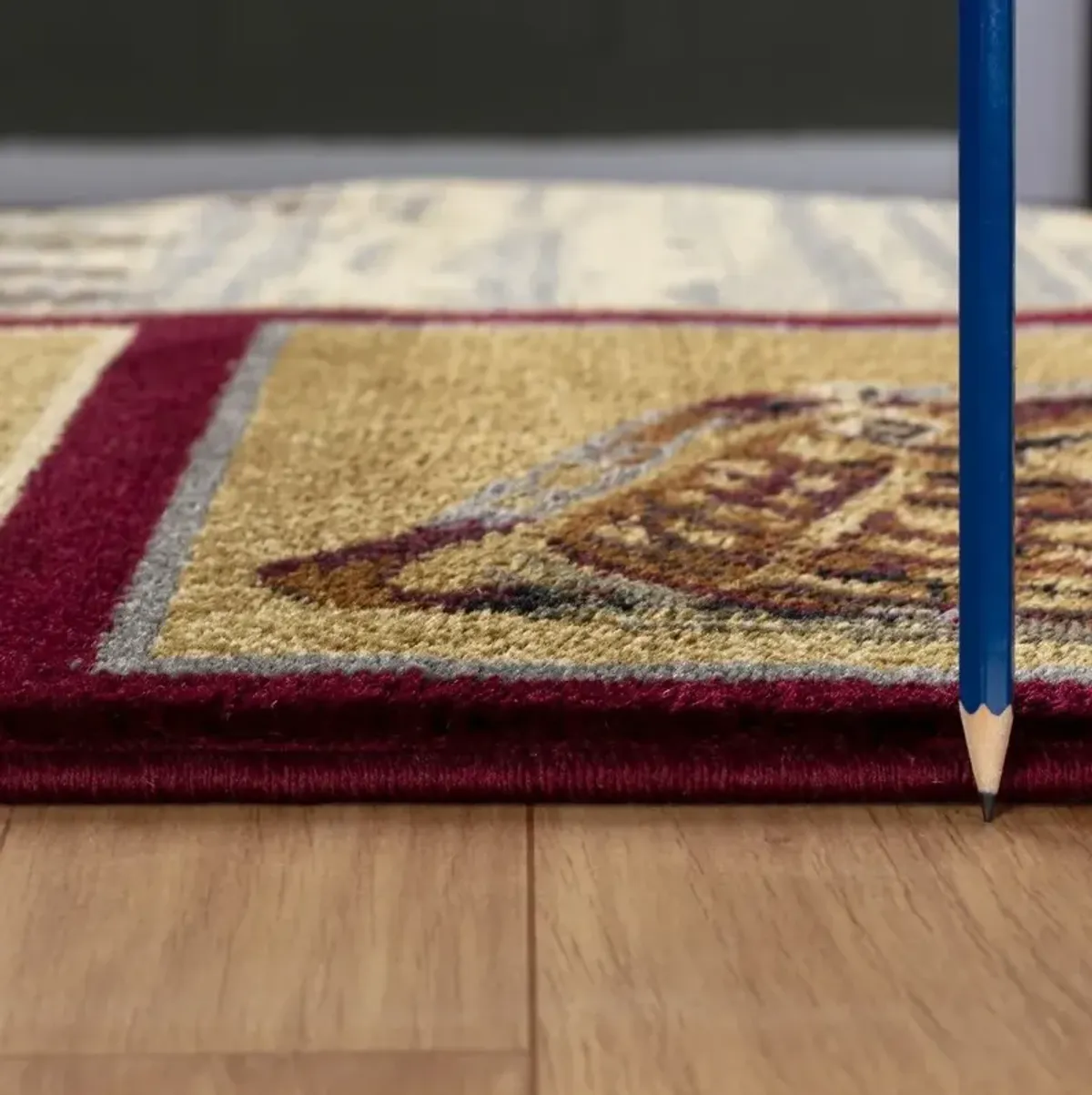 Nature's Nest - 5'3" X 7'3" Lodge Area Rug - Red