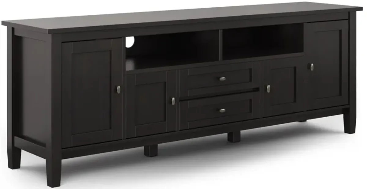 Warm Shaker - TV Media Stand - Hickory Brown