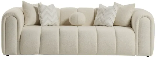 Alana - Tufted Sofa - Ivory / White