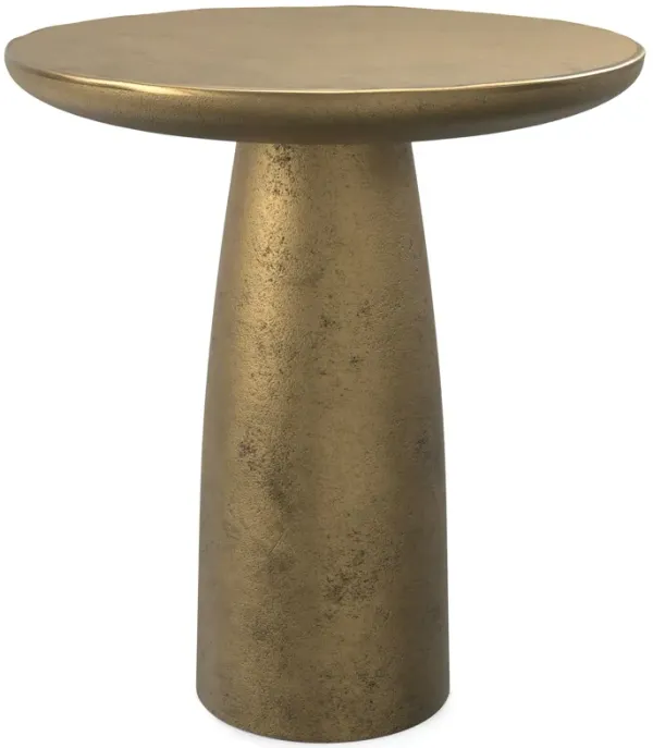 Dominique - Cast Aluminum Side Table - Brown