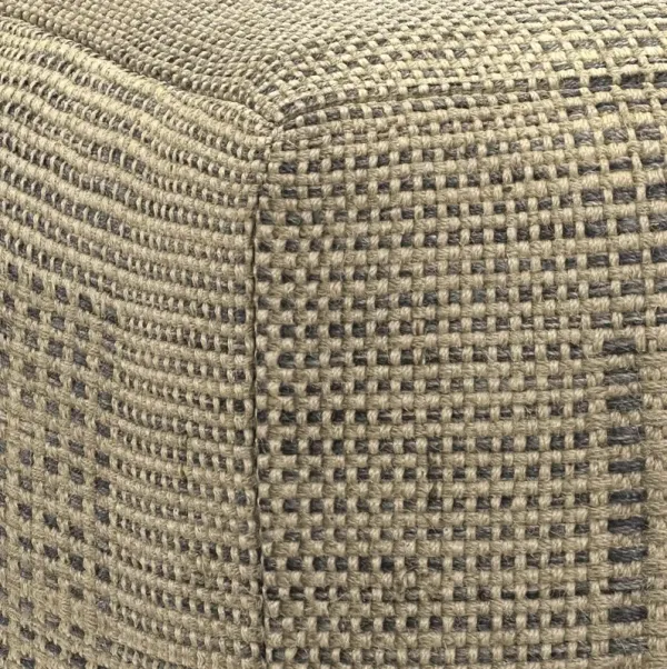 Delilah - Square Woven Pouf - Natural