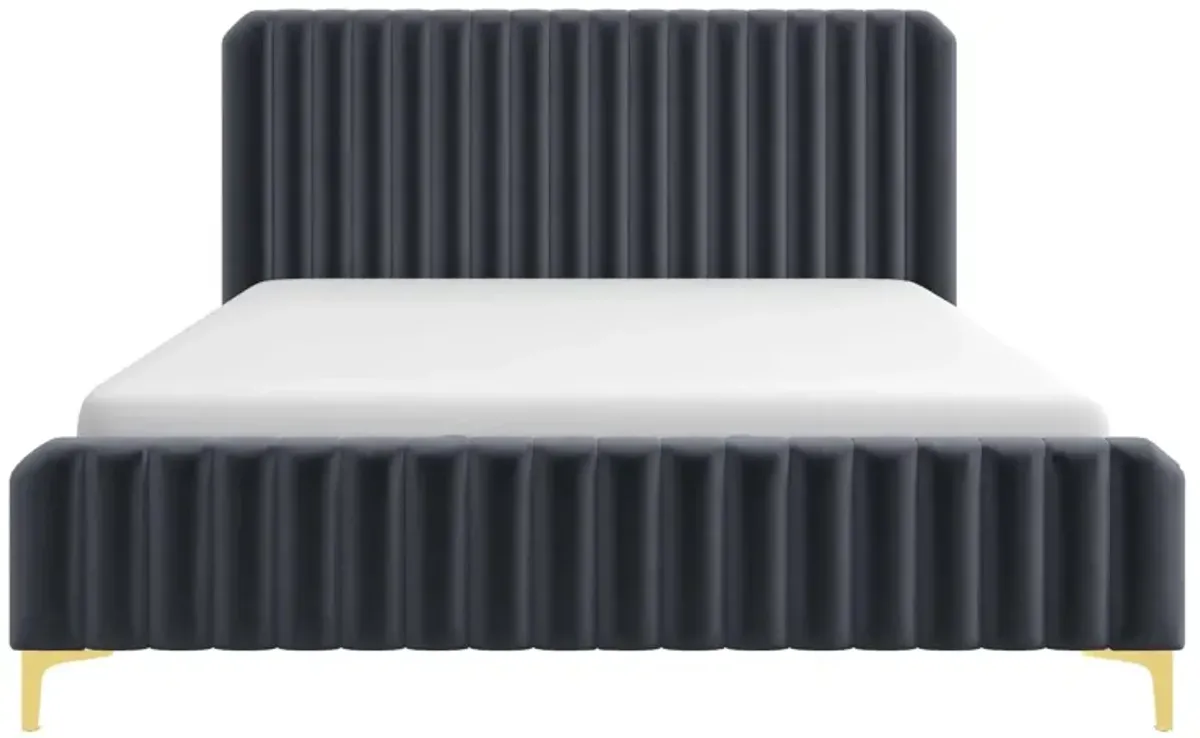 Bethany - Queen Upholstered Platform Bed - Gray