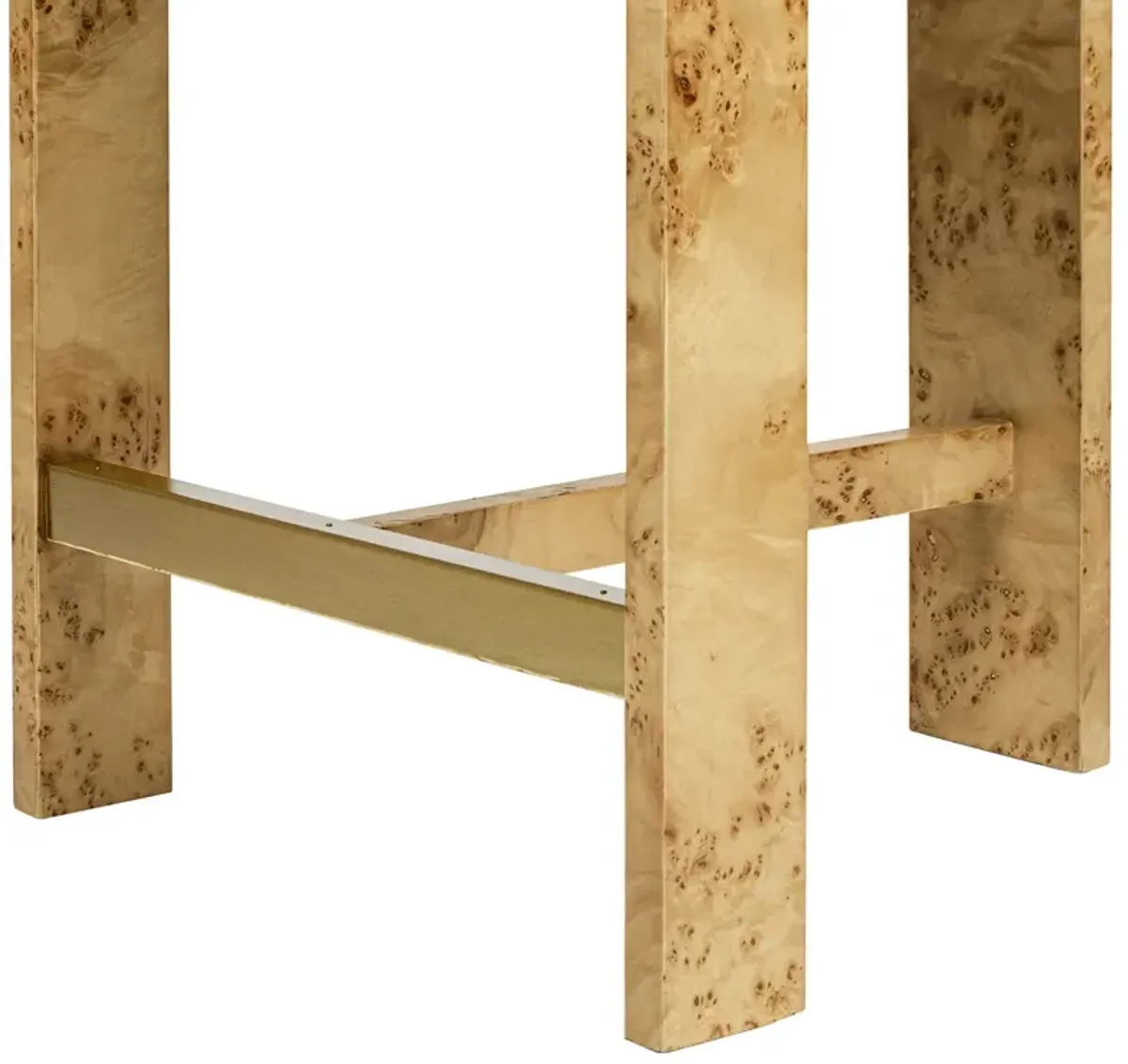 Vavona - Burl Upholstered Barrel Back Counter Height Bar Stool - Polar Off White