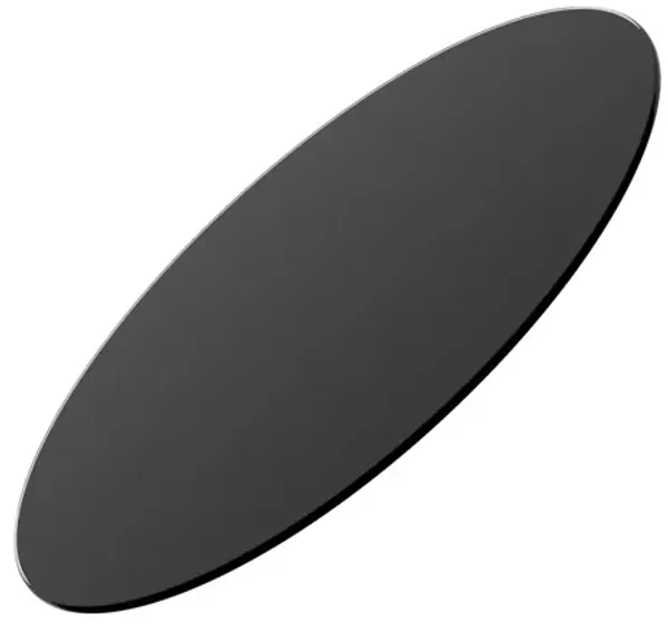 20" Round Tempered Glass Table Top Glass 1 / 4" Thick Round Polished Edge - Black