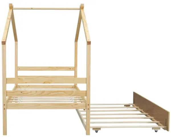House-Shaped Bed With Trundle
