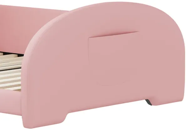 Upholstered Rabbit-Shape Princess Bed With Headboard And Footboard