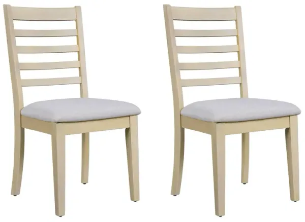 Upholstered Armless Chairs With High Ladder Back