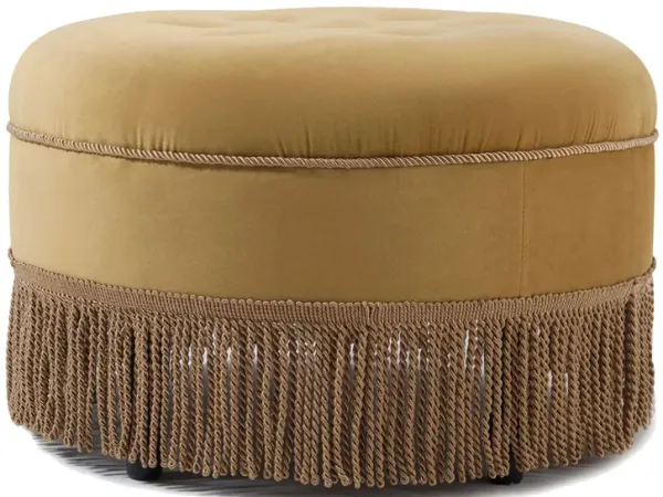 Yolanda - Luxurious Upholstery Round Upholstered Accent Ottoman