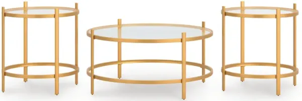 Pearlox - Gold - Occasional Table Set (Set of 3)