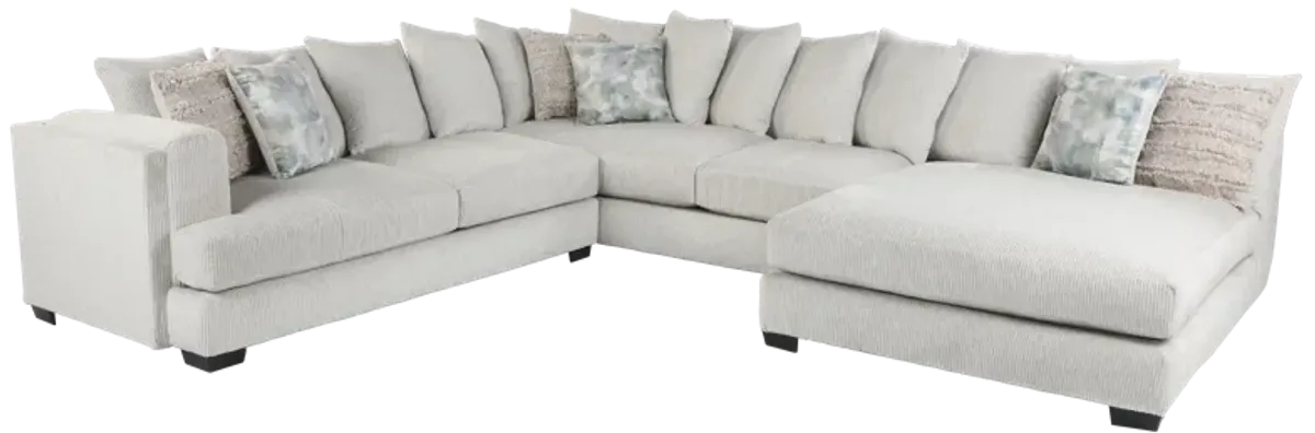 Cashmere 3-Piece Modern U-Shaped Sectional Sofa