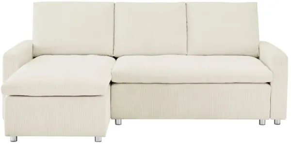 Convertible L Shaped Sleeper Sofa Bed With Reversible Chaise And Storage