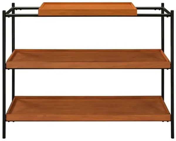 Oaken - Sofa Table - Honey Oak / Black