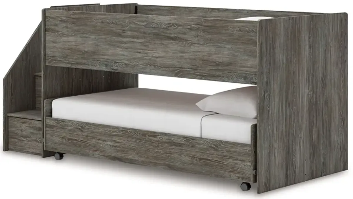 Frandern - Gray - Twin Over Twin Loft Bed