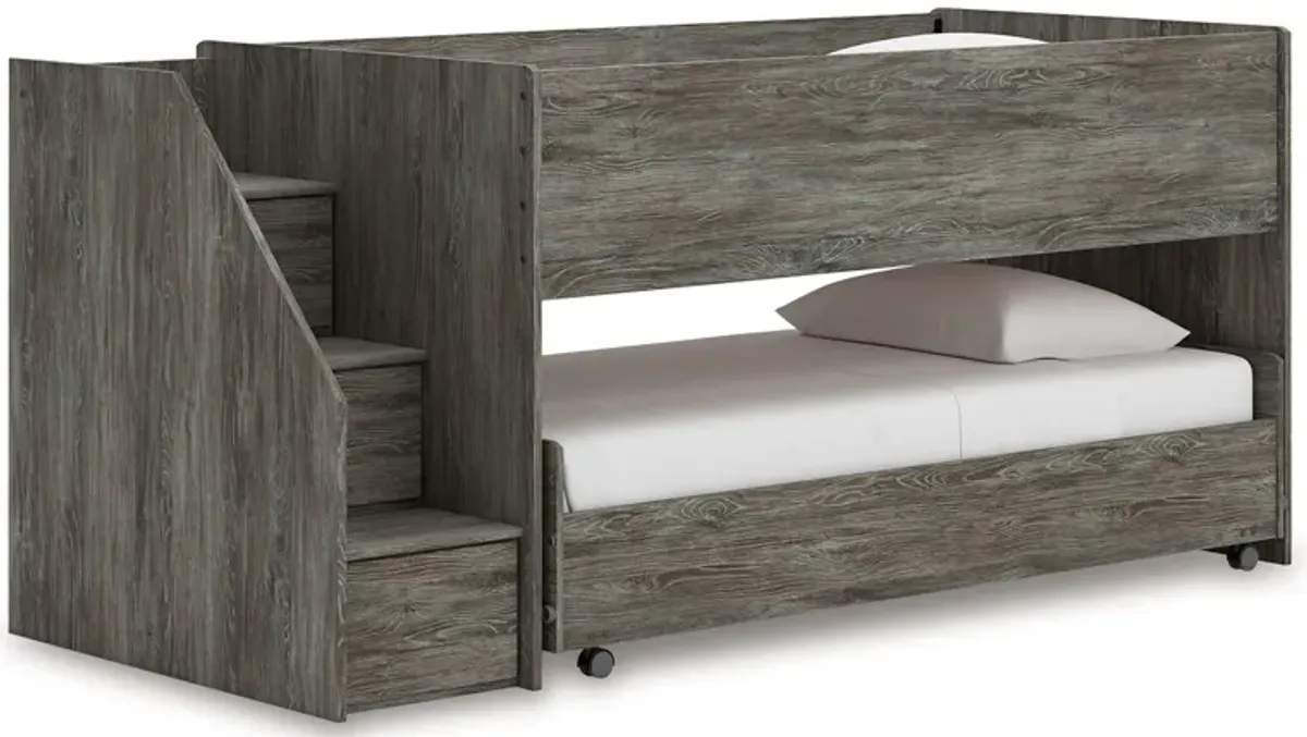 Frandern - Gray - Twin Over Twin Loft Bed