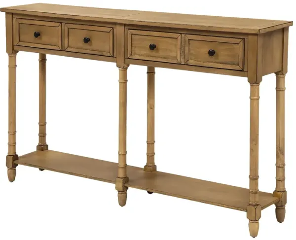 Hearth & Haven Daniel - Console Table With 2 Storage Drawers And Bottom Shelf