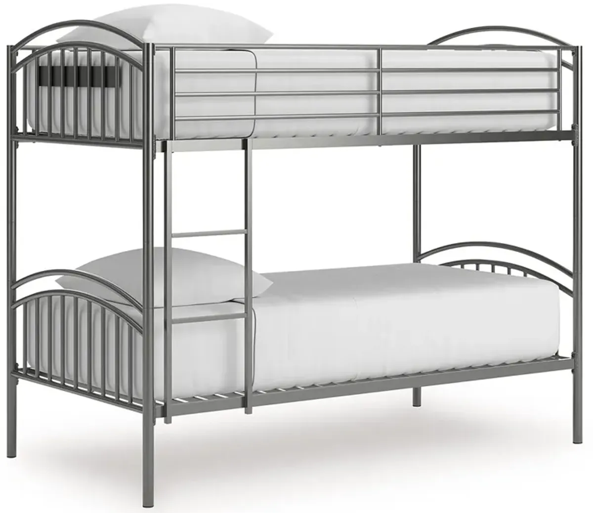 Lanceburg - Gray - Twin/Twin Bunk Bed With Ladder