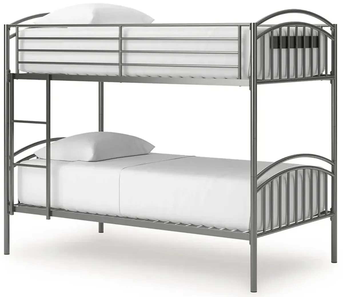 Lanceburg - Gray - Twin/Twin Bunk Bed With Ladder