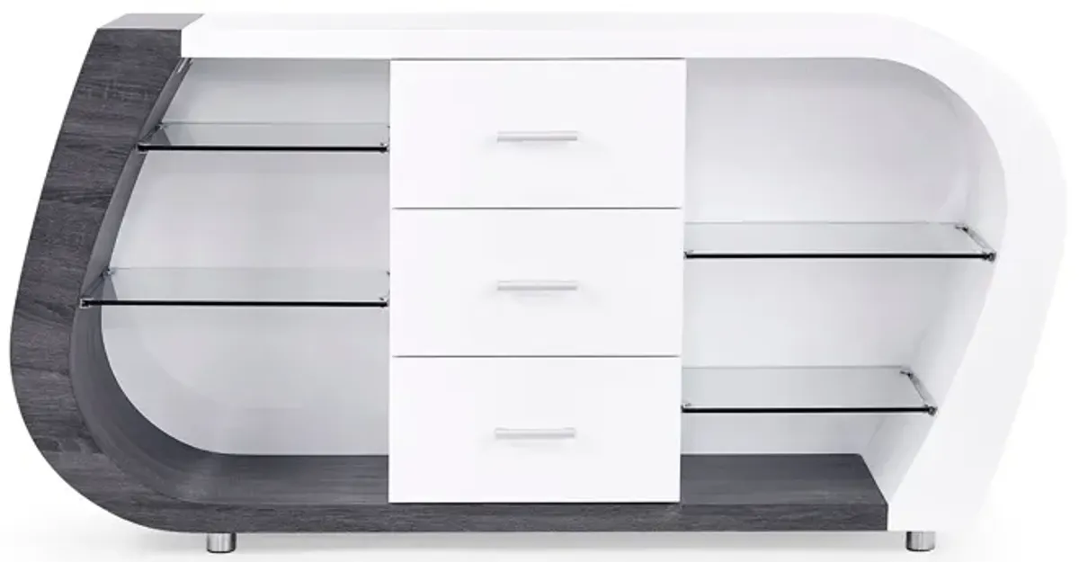 Anne - Buffet - White / Gray