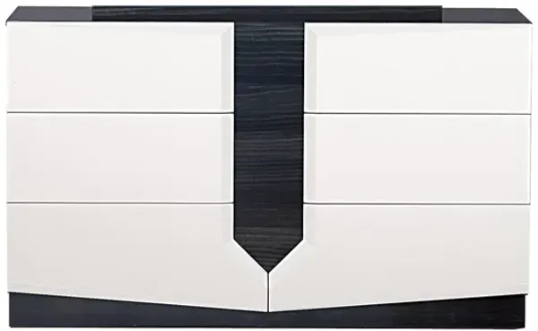 Vios - Zebra High Gloss Dresser - White