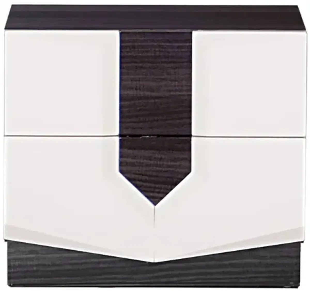 Vios - Zebra High Gloss Nightstand - White
