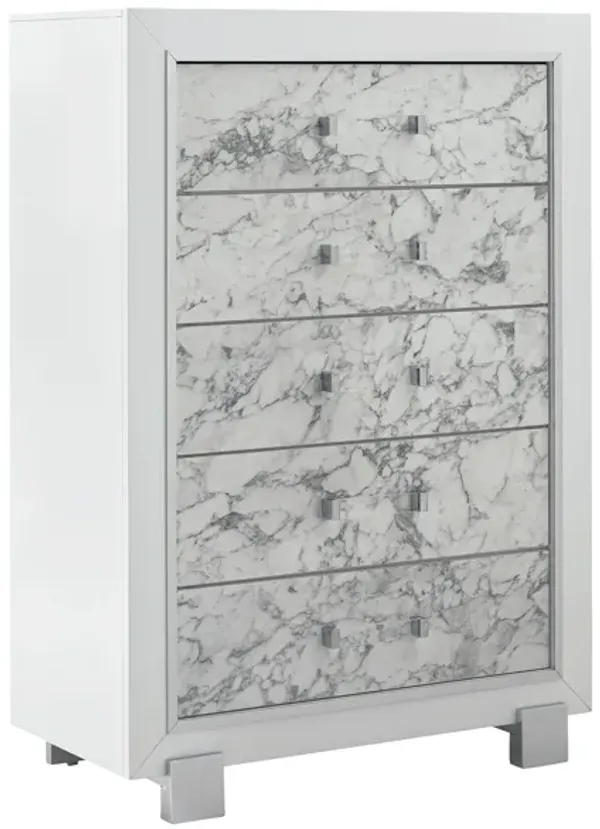 Skye - Marble Chest - White