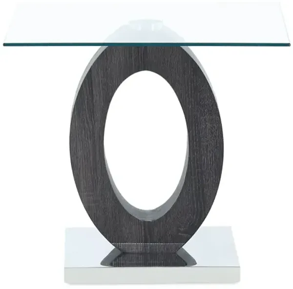 Tracker - End Table - Brown White