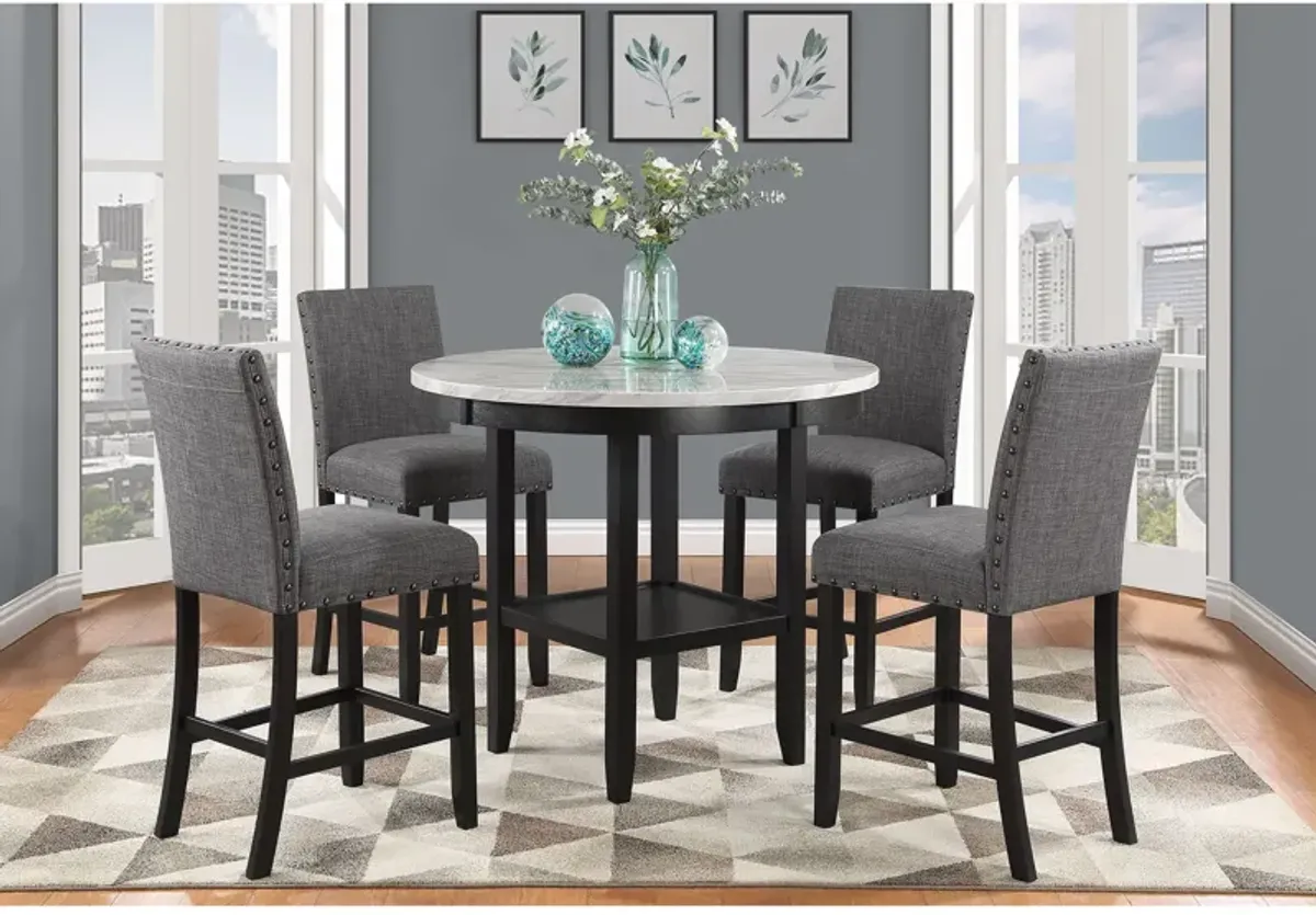 Greta - Bar Table And Bar Stool Set - Antique White