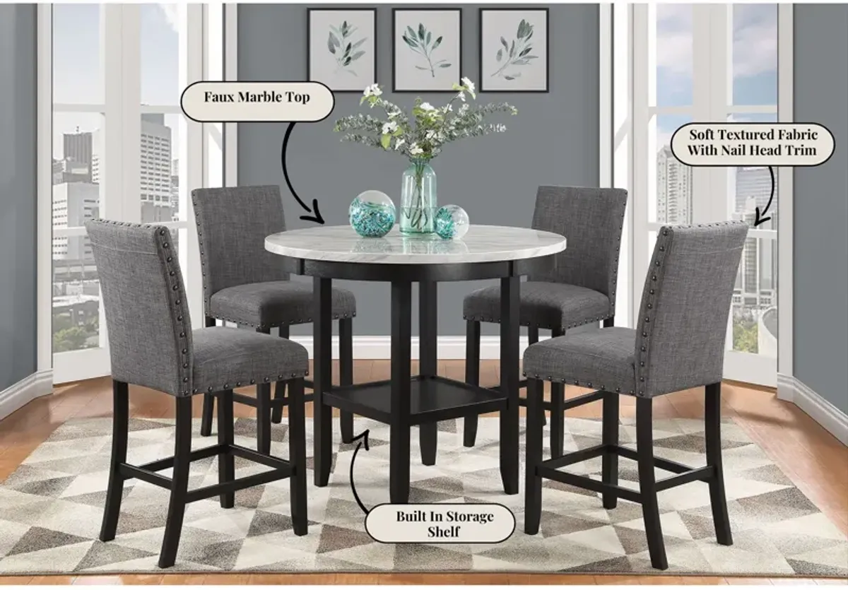 Greta - Bar Table And Bar Stool Set - Antique White