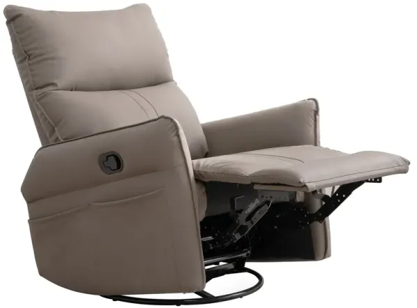 360° Modern Small Rocking Swivel Recliner Chair With Side Pocket