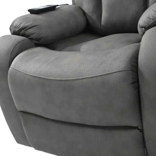 Lift Chair Recliner Power Remote Control Recliner Sofa Relax Soft Chair Anti - Skid Australia Cashmere Fabric Furniture Living Room - Dark Gray