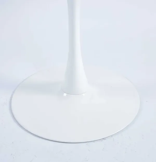 Table Mid-Century Dining Table For 4-6 People With Round MDF Table Top, Pedestal Dining Table, End Table Leisure Coffee Table