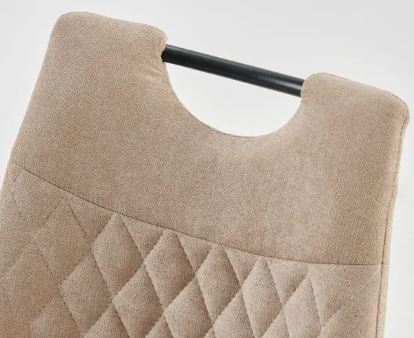 Seat Chair, Dining Chair, Coffee Chair (Set of 4) - Black / Beige