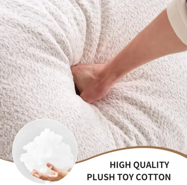 Compression Sofa: 4 Seater Combined Sofa, Crochet Yarn Fabric, Full Sponge Compression Sofa, Combined Sofa With 4 Pillows For Home Living / Home Furniture / Apartment - Beige