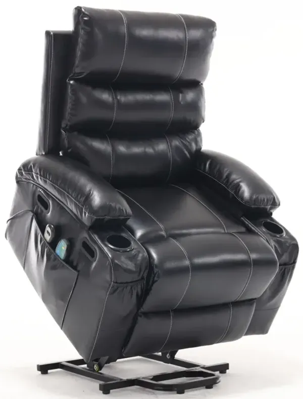 Cozy Electric Power Lift Recliner Chair Sofa For Elderly With Vibration Massage And Lumbar Heat