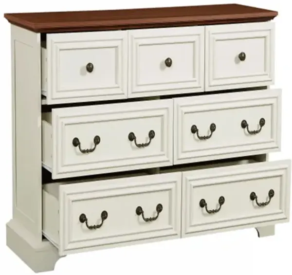 Farmhouse Vintage 7 Drawers Dresser With Natural Texture