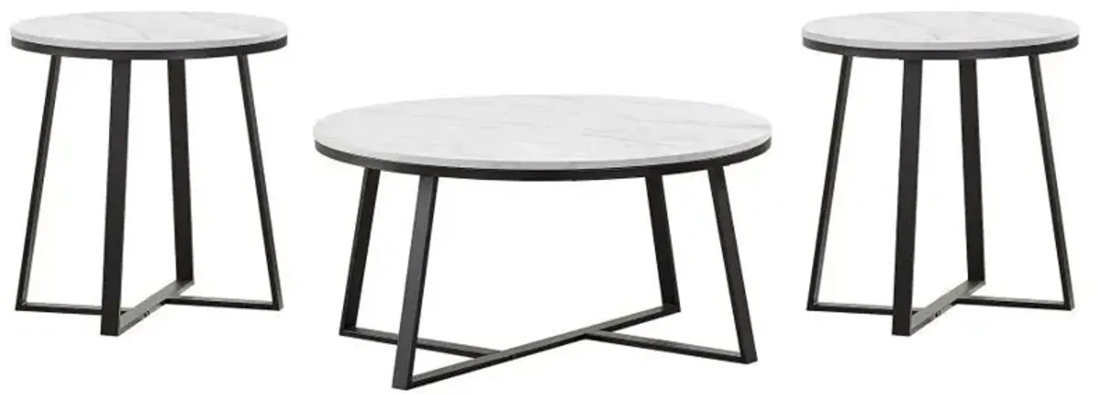 Hugo - Faux Marble Coffee Table Set