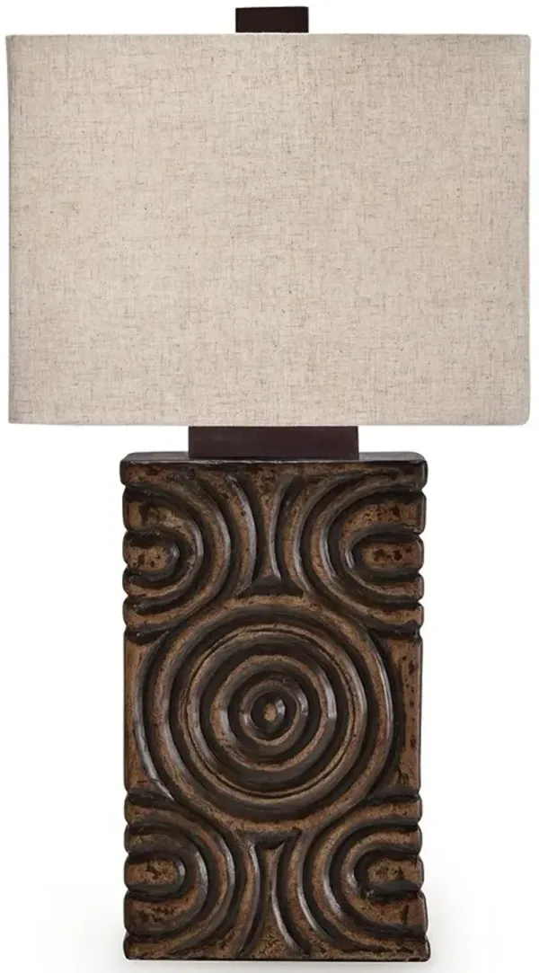 Heathbury - Antique Brown - Paper Table Lamp