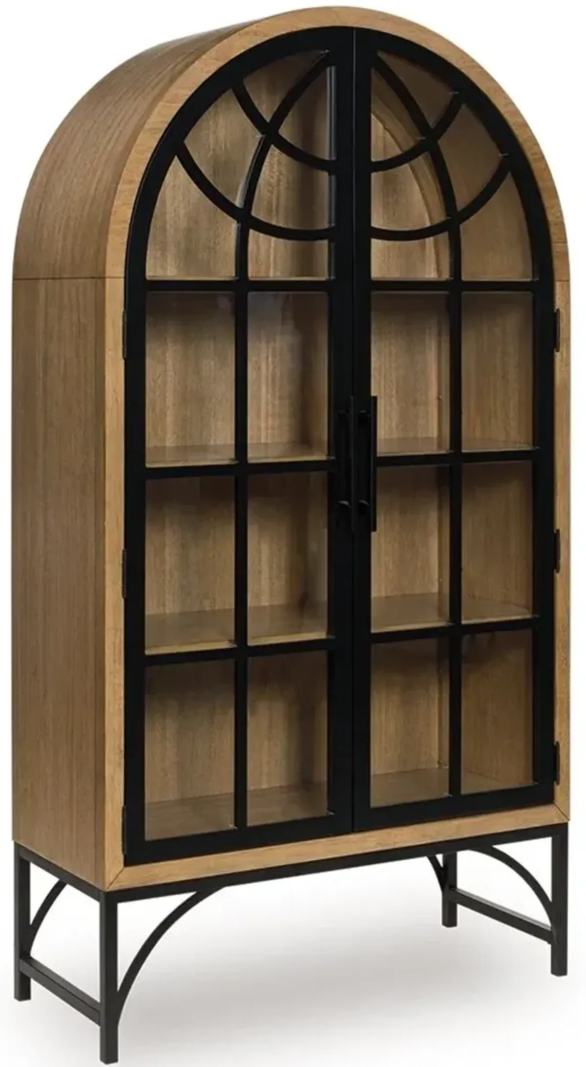 Gwenwich - Natural / Black - Accent Cabinet