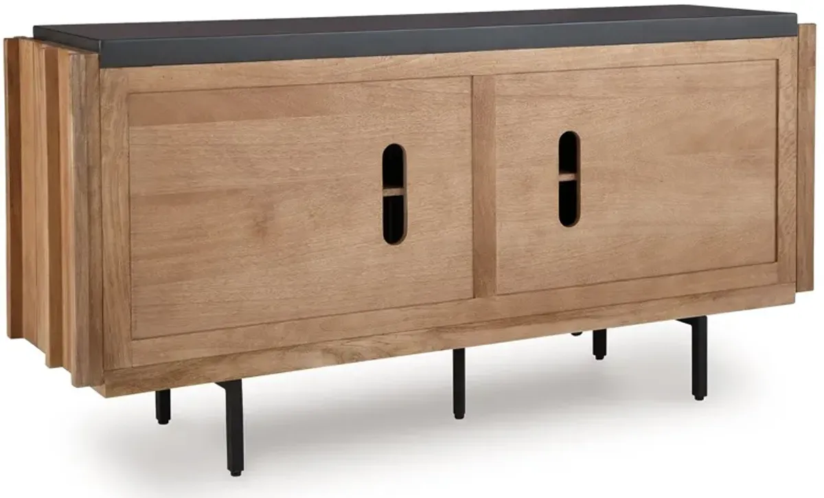 Quintavious - Brown / Charcoal - Accent Cabinet