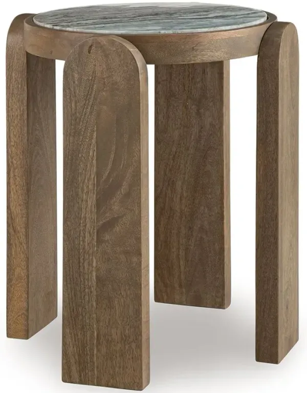 Gavrilley - Gray / White / Brown - Accent Table