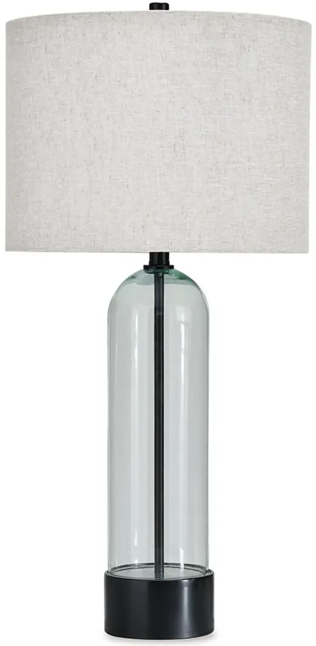 Kerrbrook - Clear / Black - Glass Table Lamp