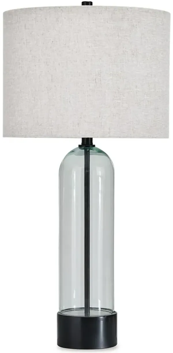 Kerrbrook - Clear / Black - Glass Table Lamp