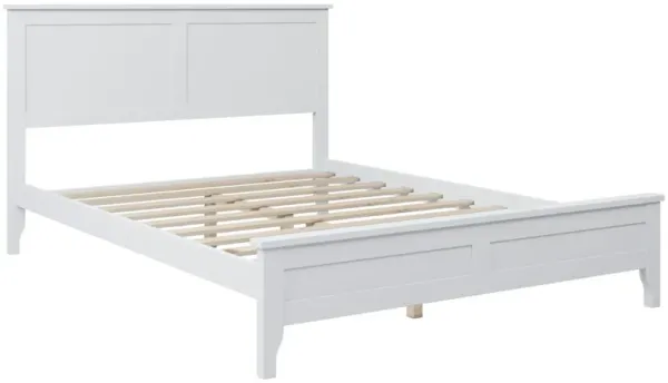 Full Modern Solid Wood Platform Bed - White