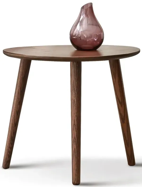 Center Table Low Table 100% Solid Oak Wood Top Plate Desk Pebble Shaped Natural Wooden Coffee Table - Walnut