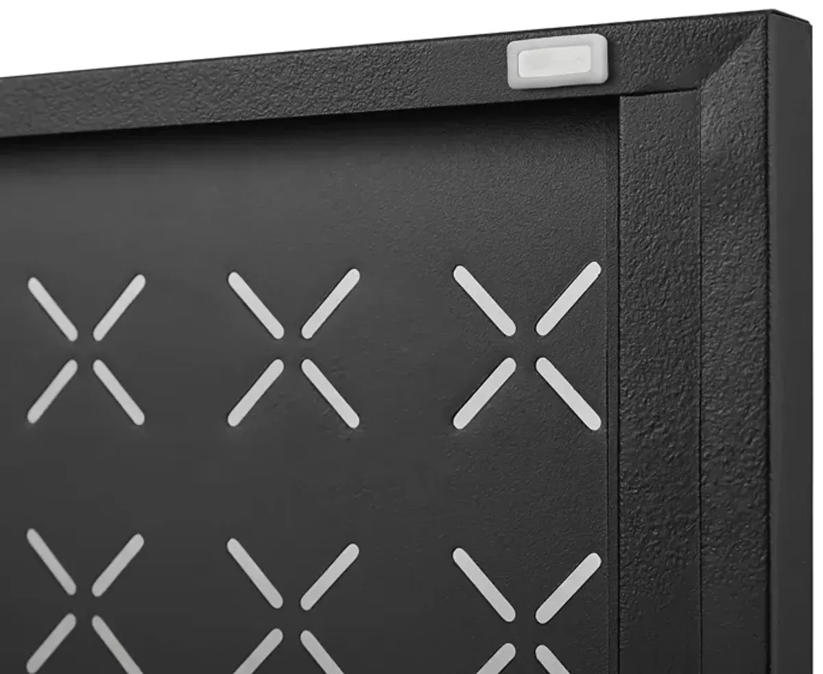 Gjg Hua - Shoe Cabinet With Ergonomic Steel Handle And Breathable Butterfly Door - Black