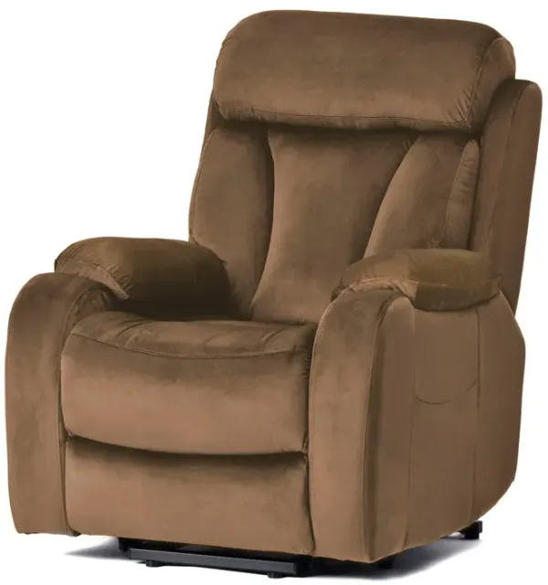 Lift Chair Recliner Power Remote Control Recliner Sofa Relax Soft Chair Anti - Skid Australia Cashmere Fabric Furniture Living Room - Brown