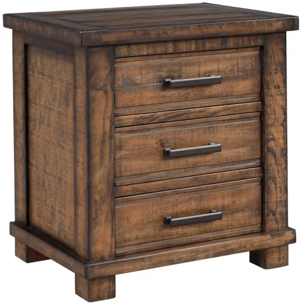 Drawer Reclaimed Solid Wood Framhouse Nightstand - Natural